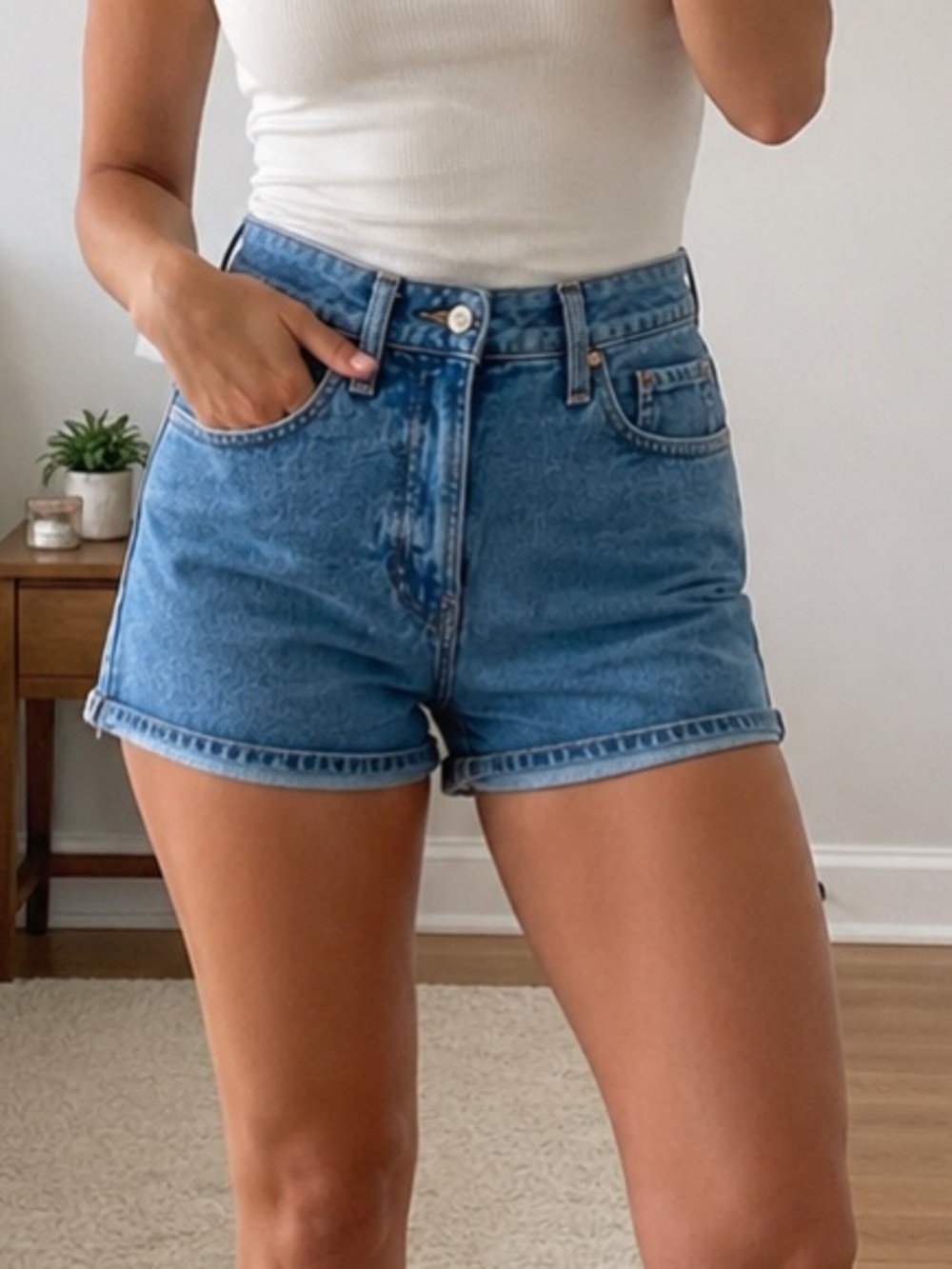 Old Navy O.G. High Rise Denim Shorts Women’s Blue Jean Shorts Size 0